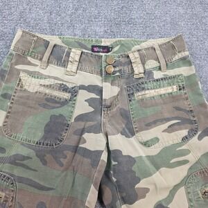 Bou Style USA Camouflage Cargo Pants Women's Low Rise Y2K Utility Pockets